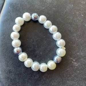 Small Pearl White Grey Black Custom Handmade Kids Bracelet